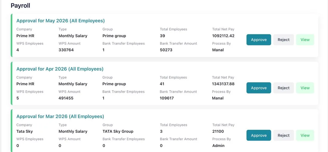 ExpertPay WPS Payroll Approvals — Multi-Company UAE